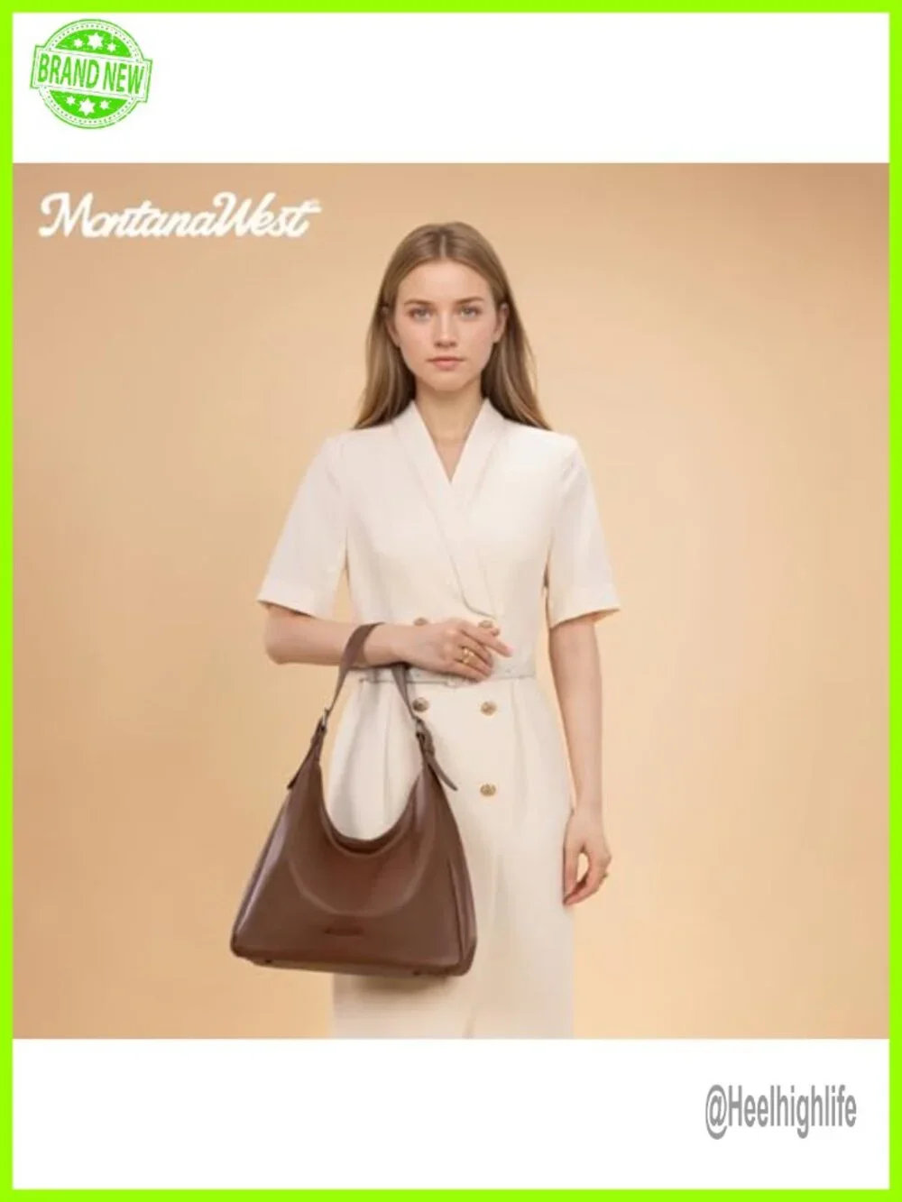 Hobo Slouchy Shoulder Bag PU Leather Multi-Pocket Purse